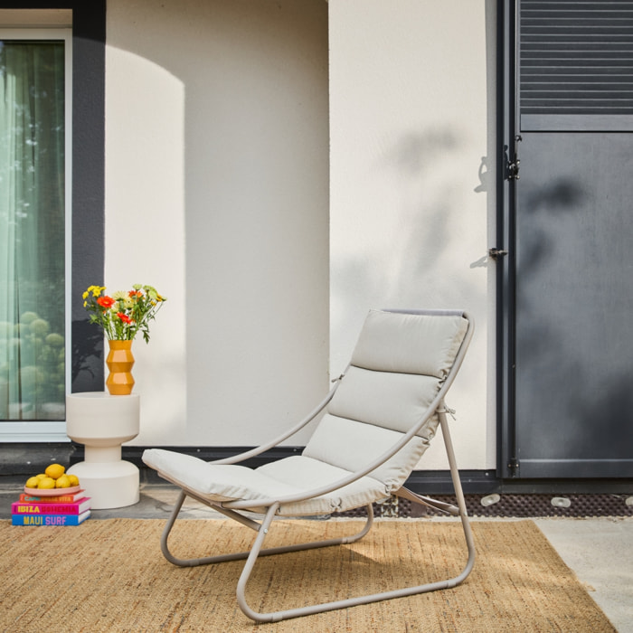 Fauteuil relax acier (lot de 2) EDENA