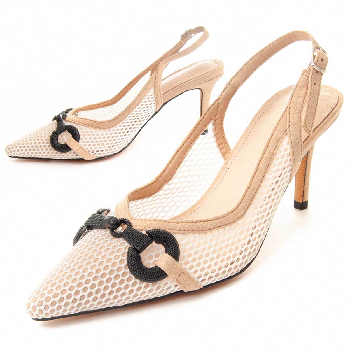 Zapatos de Tacón - Beige - Altura: 6 cm