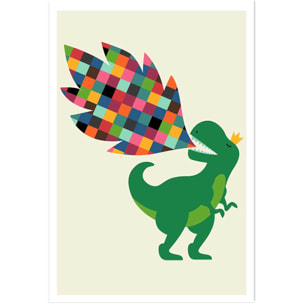 Affiche  dino cracheur de feu Affiche seule