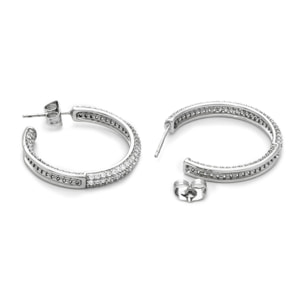 Pendientes con Circonita Brillante acabado oro 18k