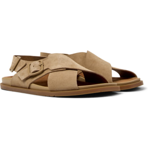 Sandalias - CAMPER Lluc Sandal - Marron - Cuero de gamuza