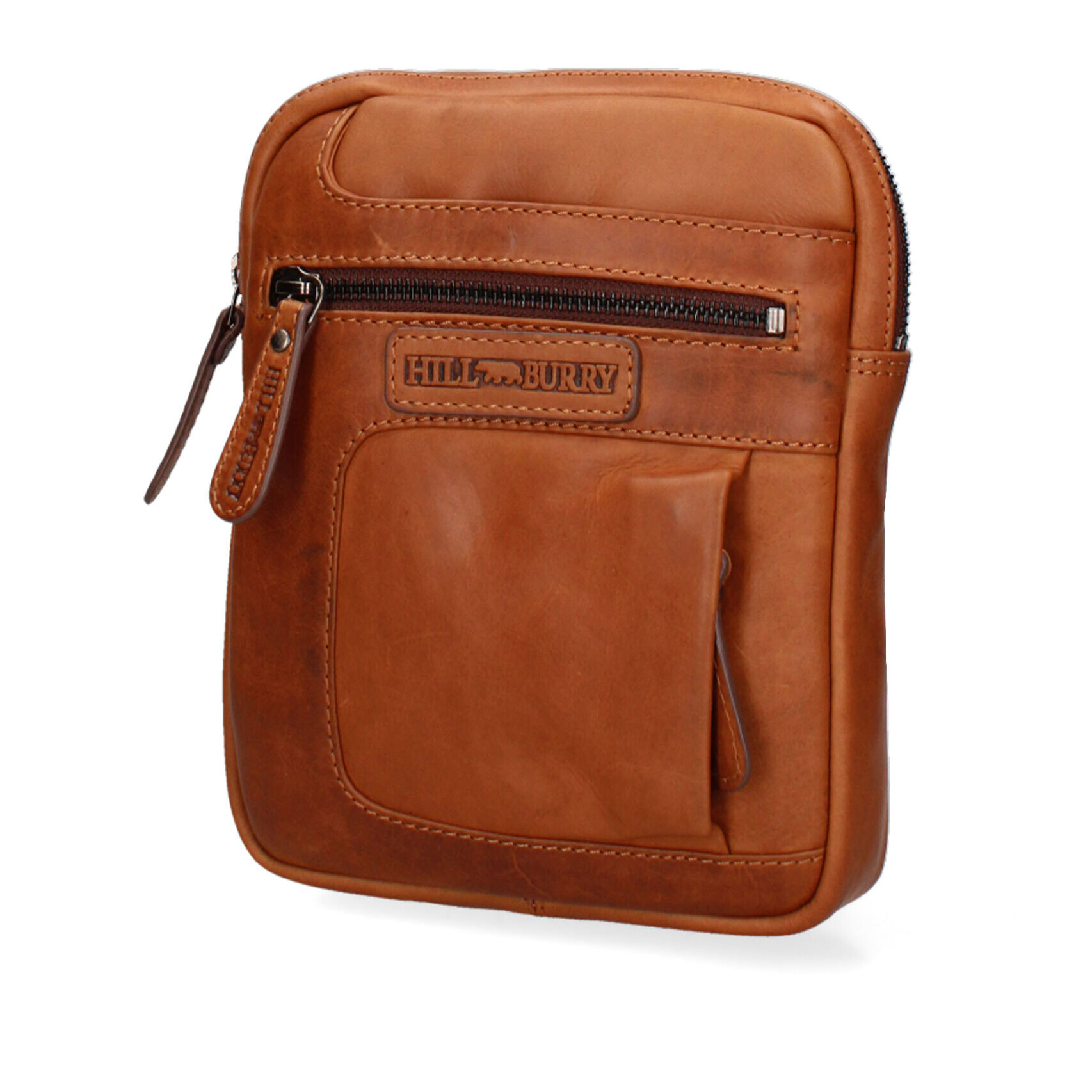 Borsa a tracolla  da uomo In Vera pelle Made in Italy 17x21x5 cm