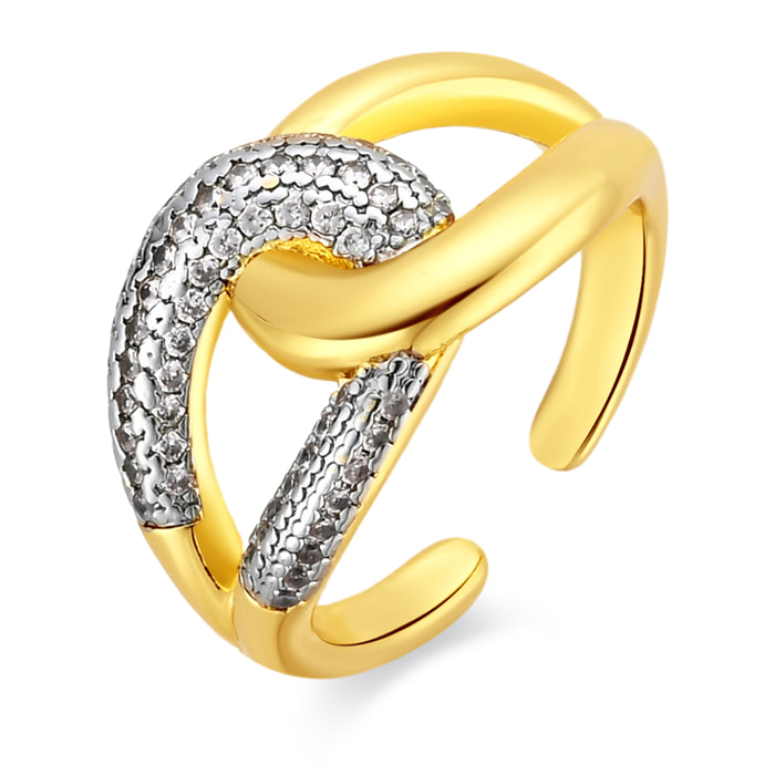 Anillo Denan acabado oro amarillo 18k