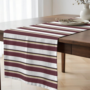 Chemin de table 100% coton Kai Grenat 50x150 cm