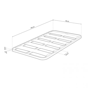 Somier láminas RX Carbon - Sin patas