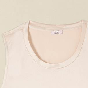 Oltre - Top in raso misto viscosa - Bianco