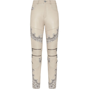 PHILIPP PLEIN Leather Trousers PAISLEY
