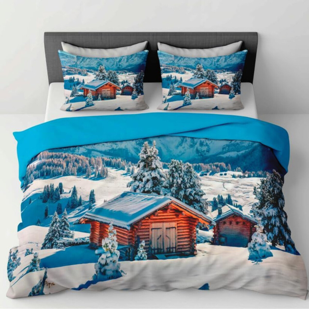 Parure Copripiumino in 100% Cotone con Federe Coordinate, Morbida e Traspirante, Certificata OEKO-TEX, Fantasie Moderne per Camera da Letto