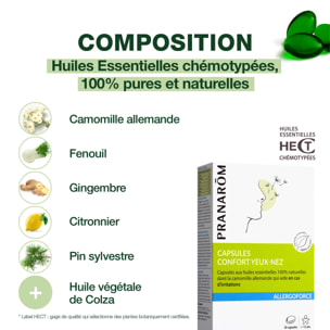 Pranarom - Capsules confort yeux-nez - 30 capsules