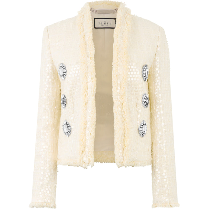 PHILIPP PLEIN Tweed Bolero Paillettes