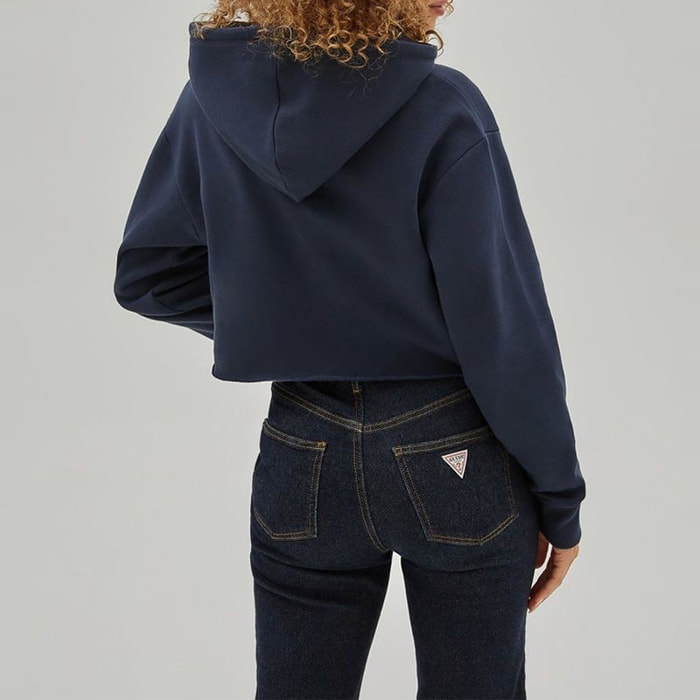 Sweat à capuche Alia - coton - rayures - bleu