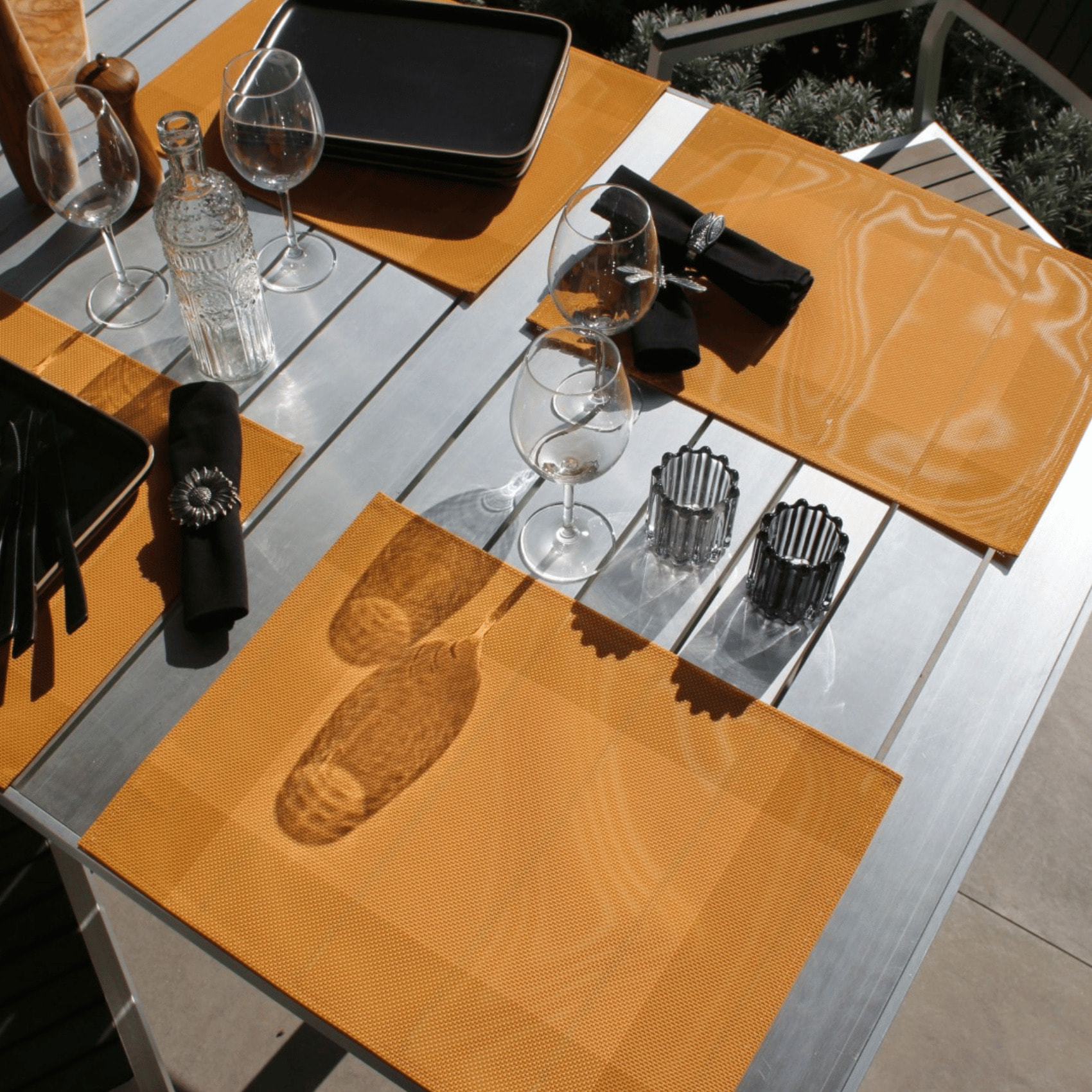 Set de table plastique lavable - Jaune