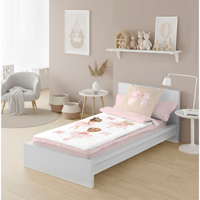 Cool Kids - Saco Nórdico Estampado - Infantil - Con cremallera - Incluye 1 Funda de Almohada - 100% Algodón - Ballet