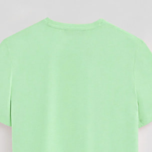 Camiseta color menta básica de cuello redondo y bordado Rigby Best