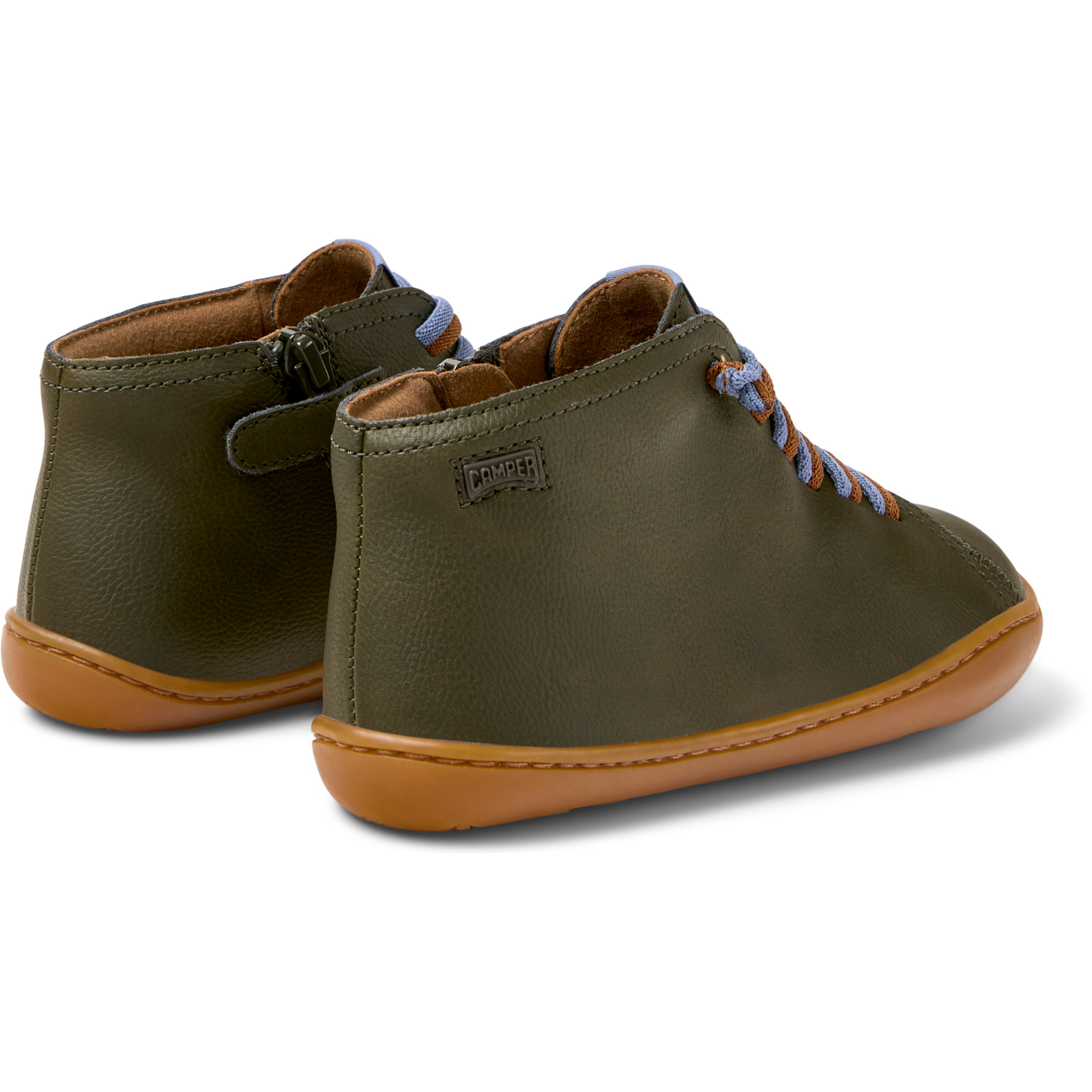 Zapatillas - CAMPER Peu Cami - Verde - Cuero liso