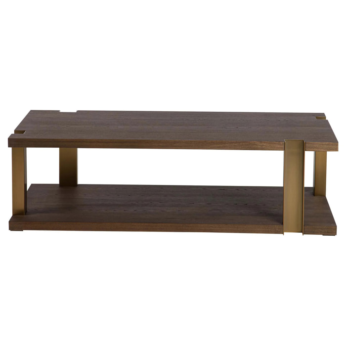 Mesa Centro Mdf Acero Inoxidable Noblesse 130x70x38 Cm