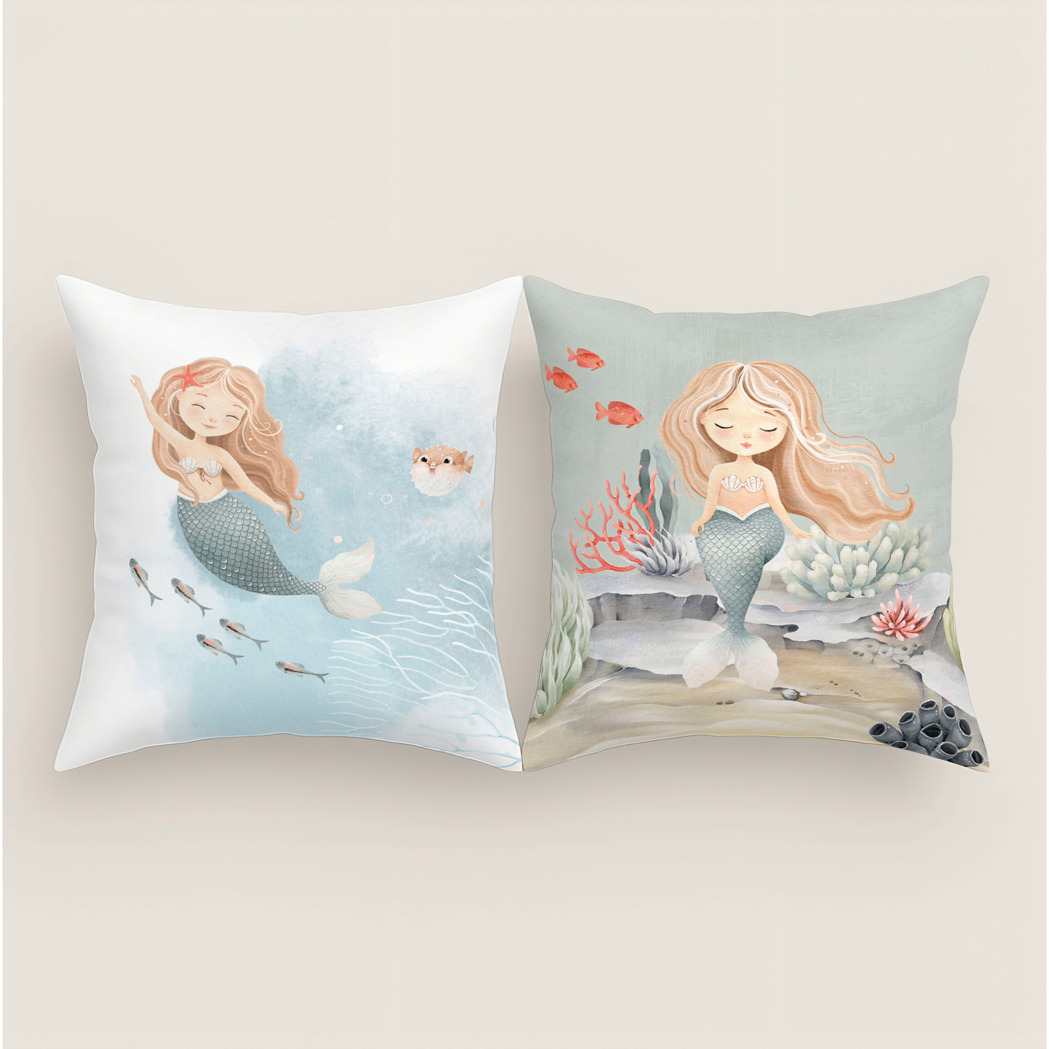 Cool Kids - Funda de Cojín Estampado - Con Cremallera - Sin relleno - 100% Algodón - Athina