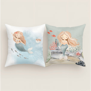 Cool Kids - Funda de Cojín Estampado - Con Cremallera - Sin relleno - 100% Algodón - Athina