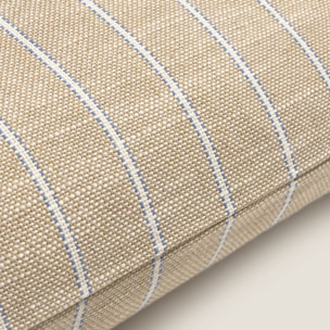 Funda de cojín de algodón rayas Dremcur color marron beige Algodón