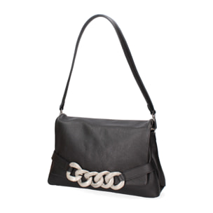 Borsa a spalla da donna In Vera pelle Made in Italy 27x17x11 cm