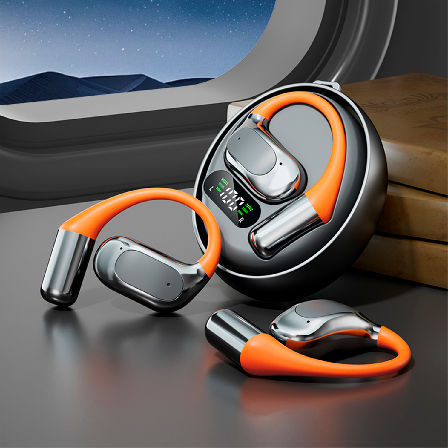 M113 Auriculares BT. Aitranslate con sonido ACS 360º, sonido direccional. Traductor con app 144 idiomas.