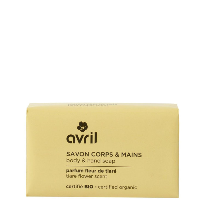 Savon - Certifié bio - Savon corps & mains à la Fleur de Tiaré 100 g