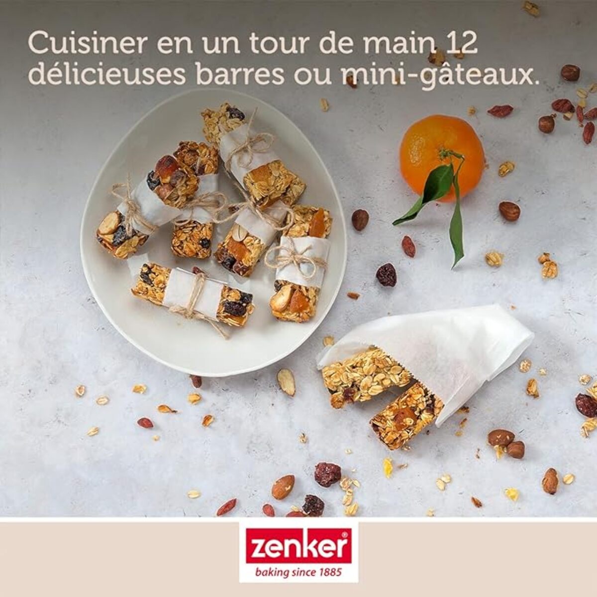 Moule en silicone pour 12 barres de muesli Zenker Sweet Sensation