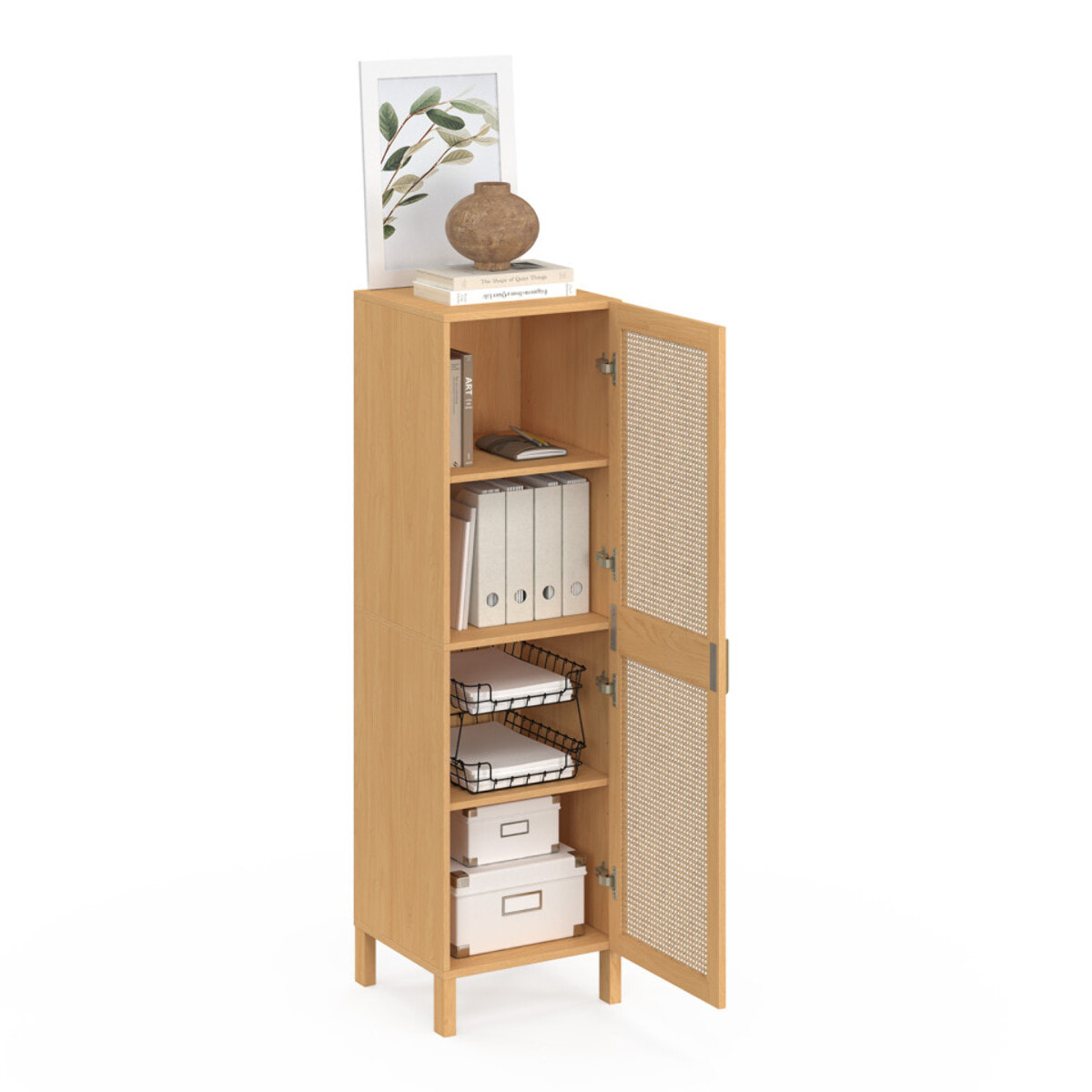 Armoire Eve 1 porte cannage H120cm