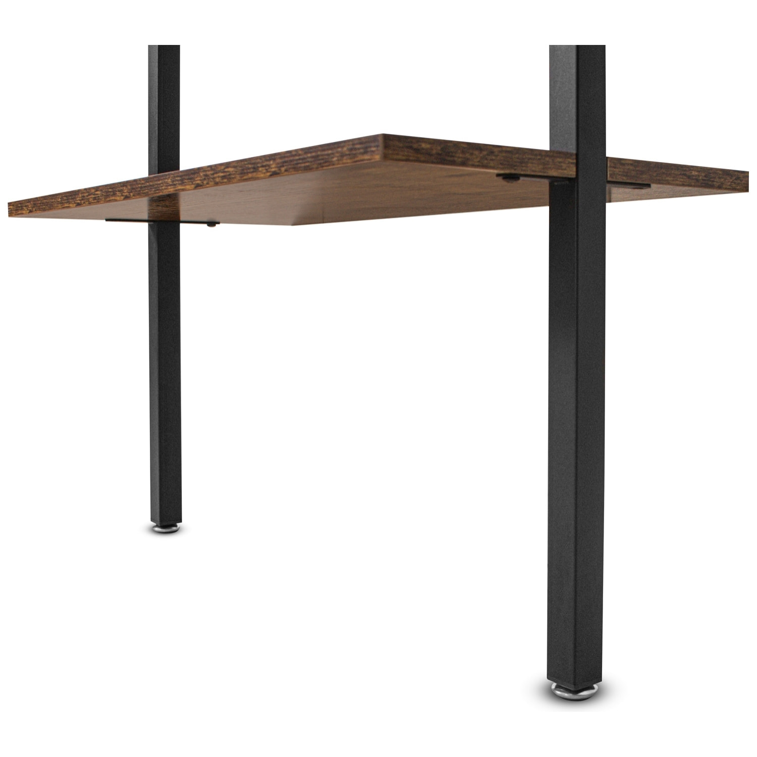Komo - Scaffale Libreria a Muro 60x185x30 cm 5 Ripiani in Legno Industriale Struttura in Metallo Nero
