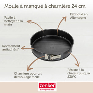 Set de 4 ustensiles de pâtisserie moule à manqué 2 bols et spatule pâtisserie Black metallic Black mettallic Zenker  Black mettallic