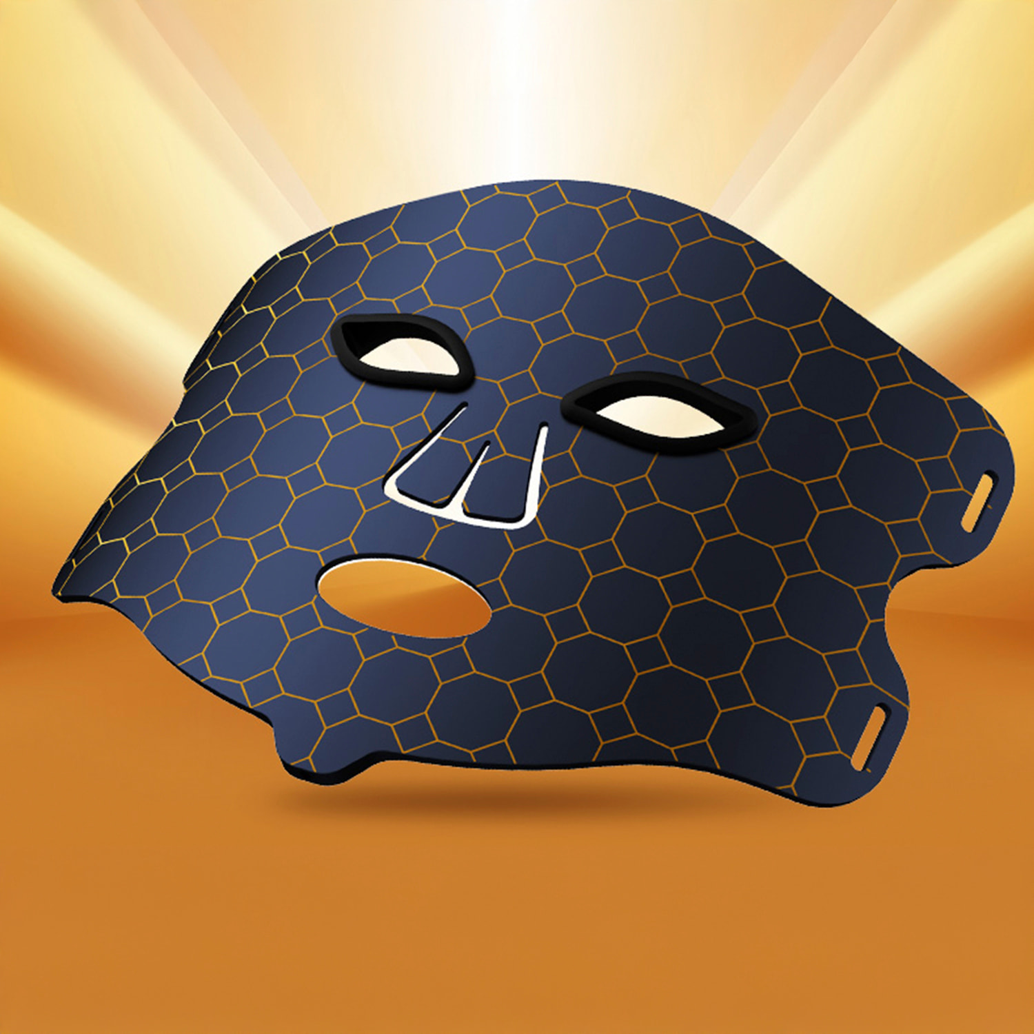 Maschera facciale per trattamento con luce LED, ringiovanente cutaneo tramite vibrazione fotonica. Con 4 modalità d'uso e 3 livelli di luminosità.