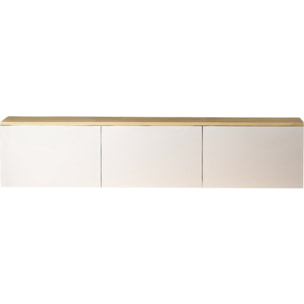 Meuble TV LED suspendu 3 portes - EIRA
