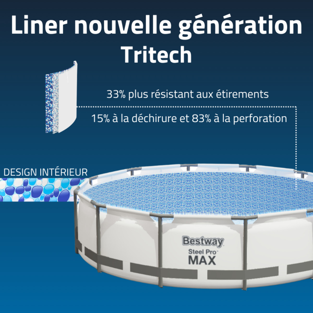 Bestway Piscine hors sol tubulaire ronde Bestway Steel Pro Max 488 x 122 cm gris clair