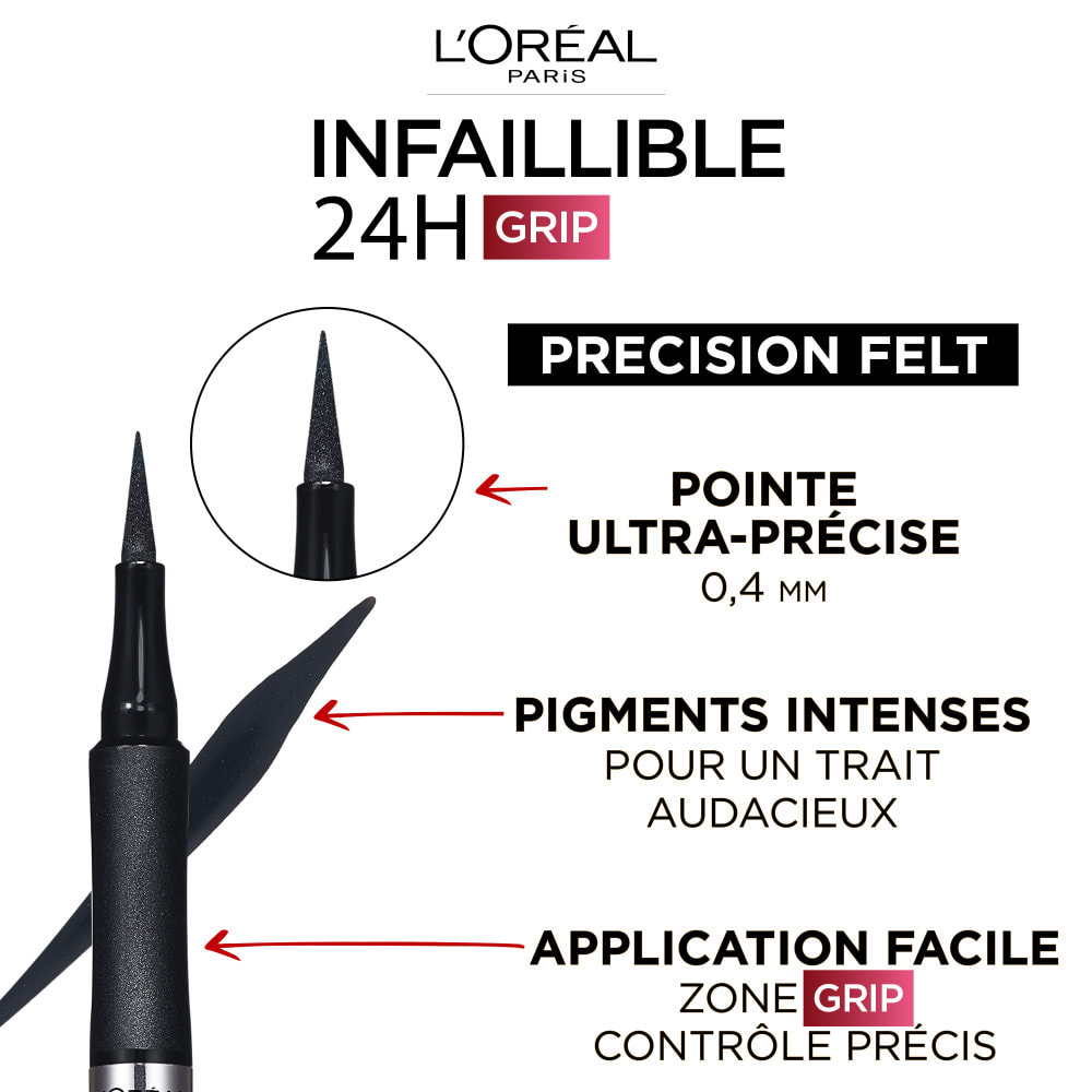 L'Oréal Paris Infaillible Grip Precision Felt Liner Black 1pce