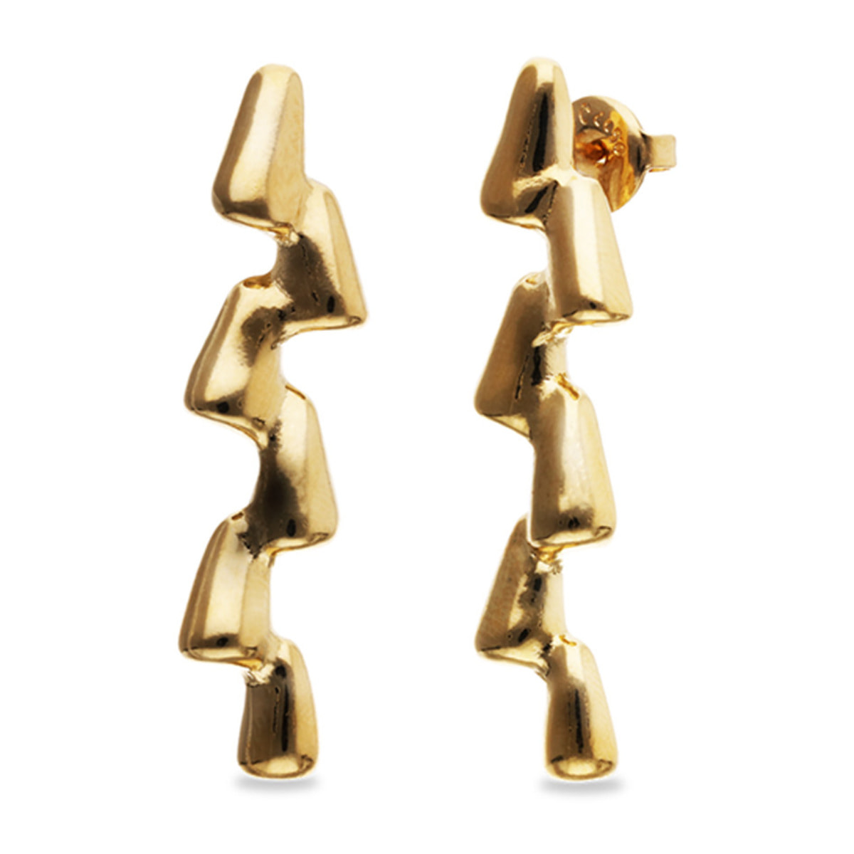 Pendiente RAÍCES DORADO U