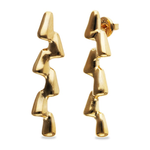 Pendiente RAÍCES DORADO U