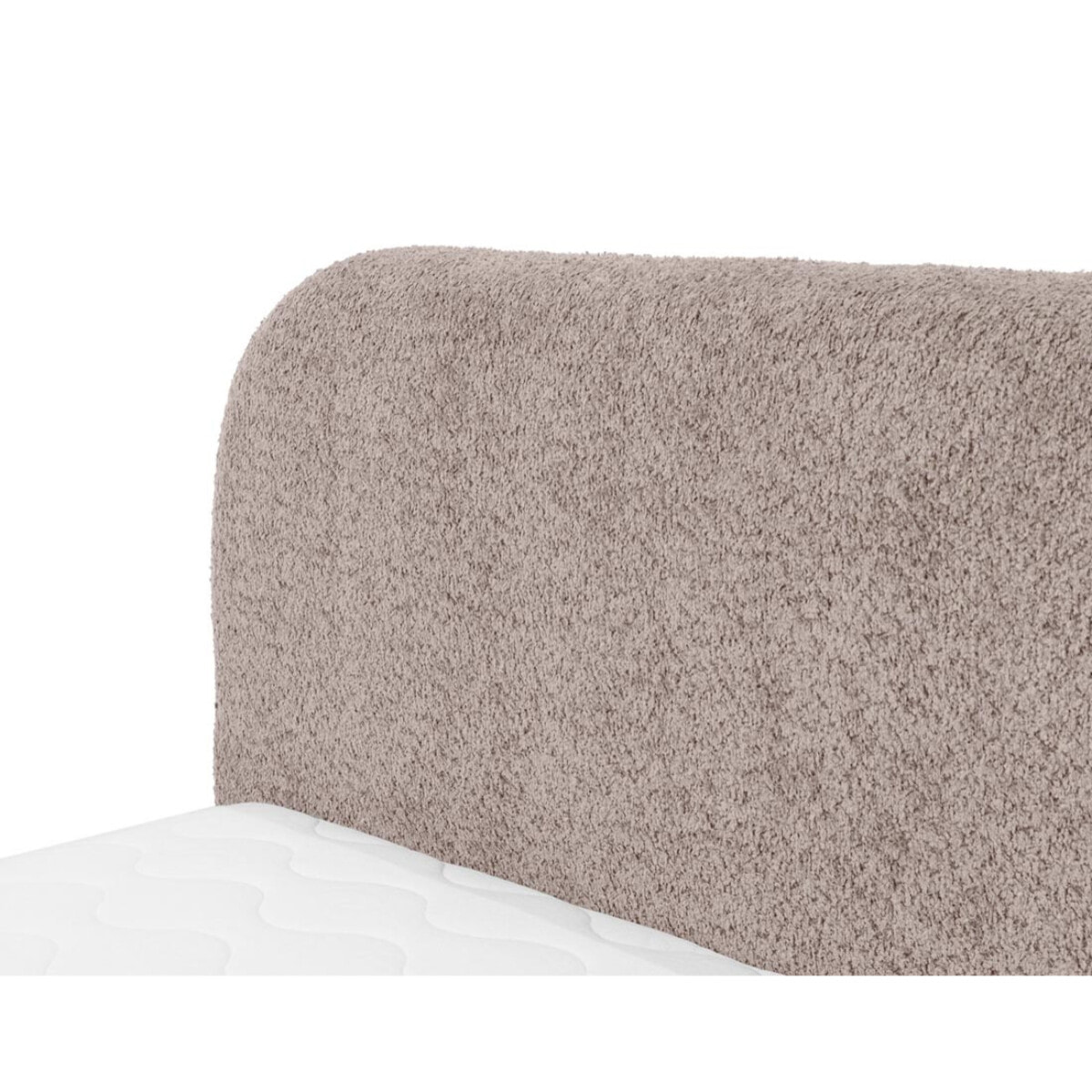 Orane - lit coffre - 180x200 cm - en tissu bouclette - Rose