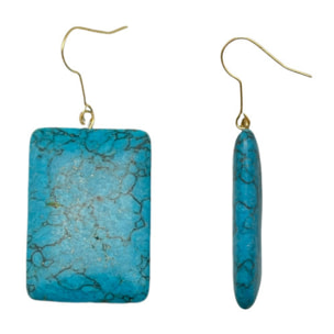 Pendiente placa turquesa