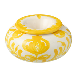 J-Line cendrier Granada - céramique - blanc/jaune - large