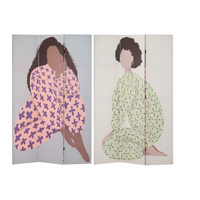 Biombo Canva Mujer 120x3x180 Cm
