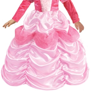 Abito Principessa Delle Rose Costume Carnevale Rosa Bambina