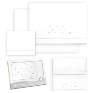 Triptico Minicuna Estrella Luna Multicolor Bco/Gris