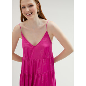 Vestito con spalline e volant