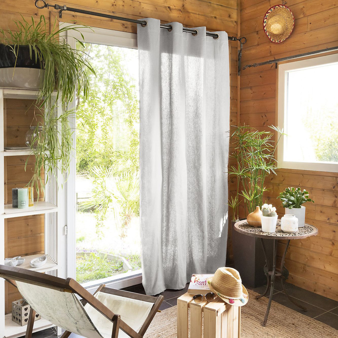 Rideau uni 100% coton Nuage