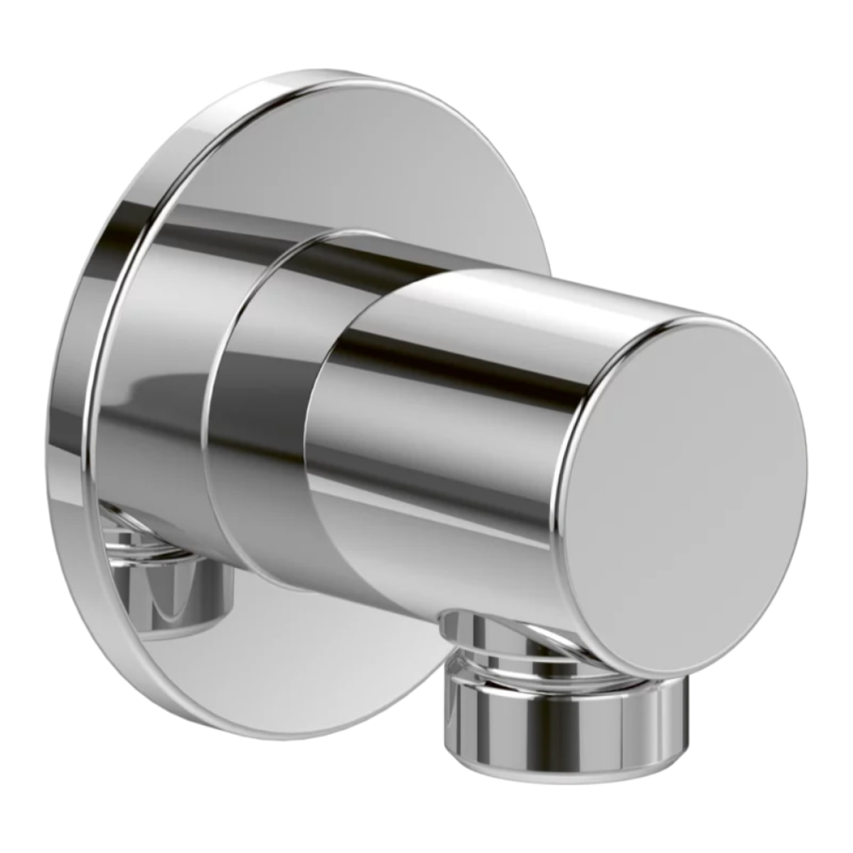 Coude de raccordement mural Universal rond Chrome