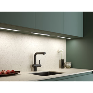 Forlight Sistema Lineal LED 300mm Aluminio Opal - Iluminación Eficiente y Moderna para el Hogar, Tecnología LED 4000K, Diseño Duradero en Aluminio y Policarbonato