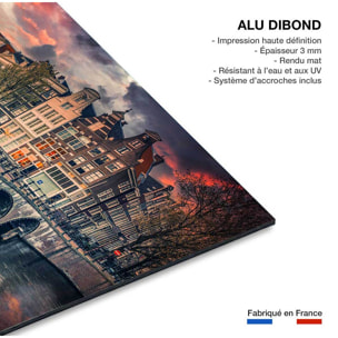 Tableau deco Amsterdam Canaux et ponts Tableau alu Dibond