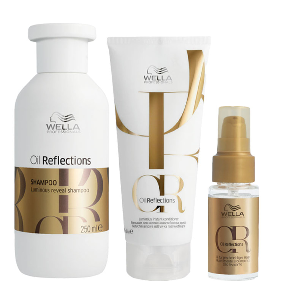 WELLA Kit Oil Reflections Shampoo 250ml + Conditioner 200ml + Olio 30ml