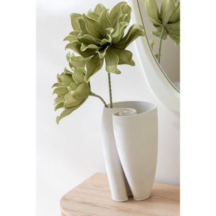 J-Line Vase Hydra Ceramique Beige