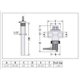 Soupape de sécurité thermique 543 U543513 THERMADOR - ST543
